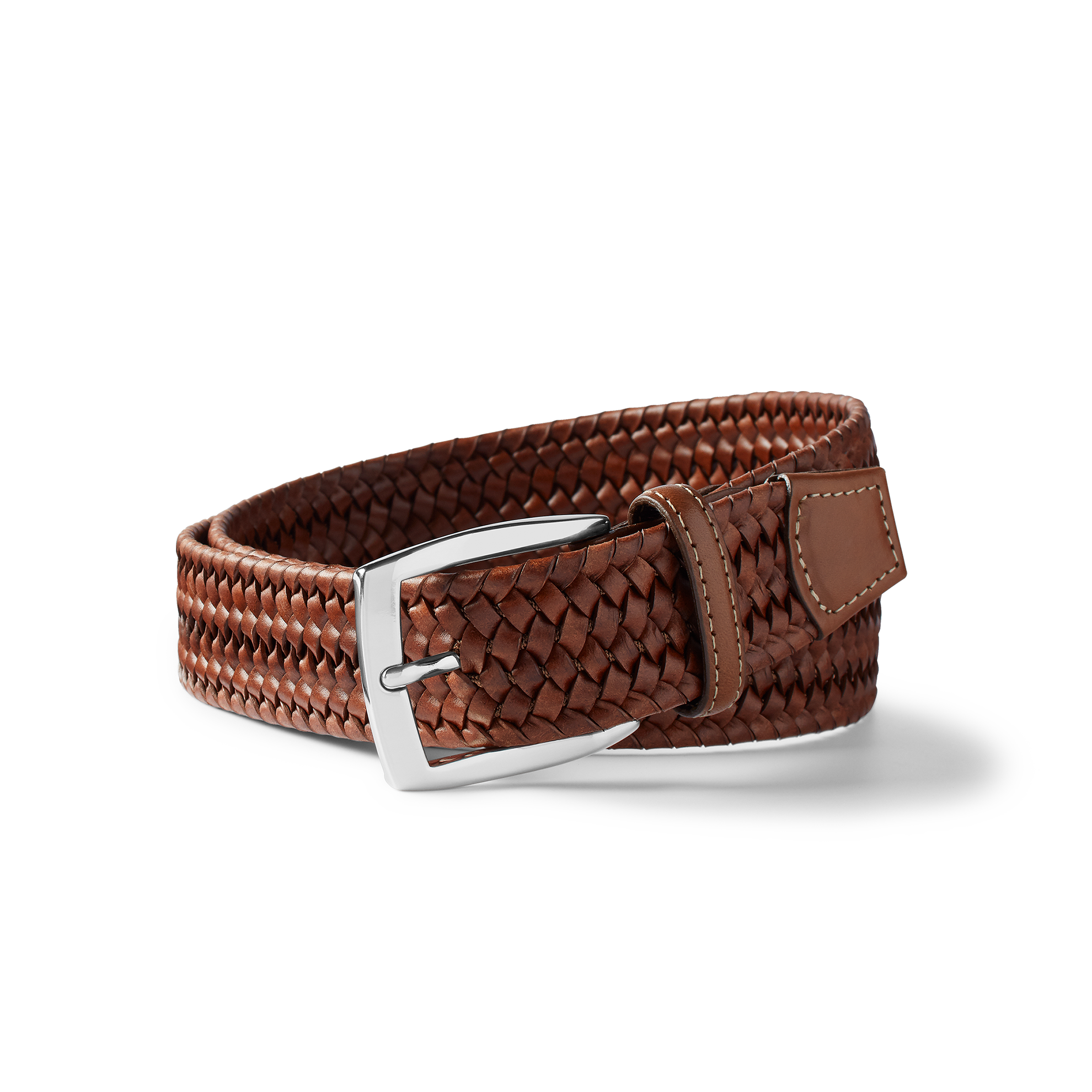 Men's Braided Leather Belt